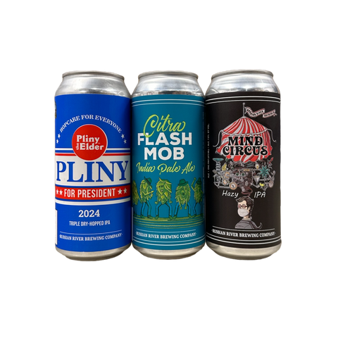 CANS Pliny for President 2024 IPA/Mind Circus Hazy IPA/Citra Flash Mob IPA 12 pk Case *SHIPPING IN CA ONLY*