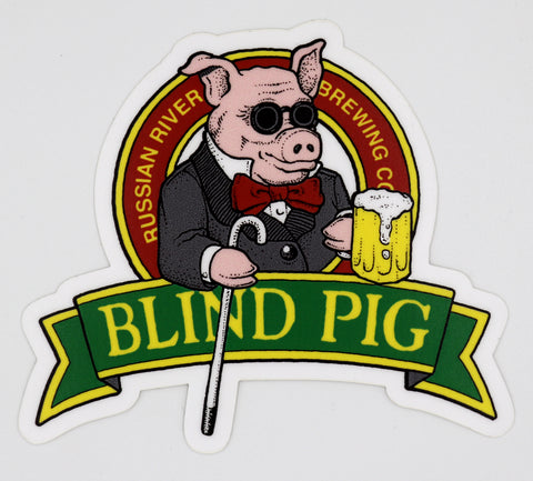 Small Blind Pig Sticker